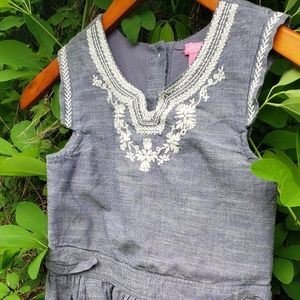 Isaac Mizrahi sleeveless embroidered dress